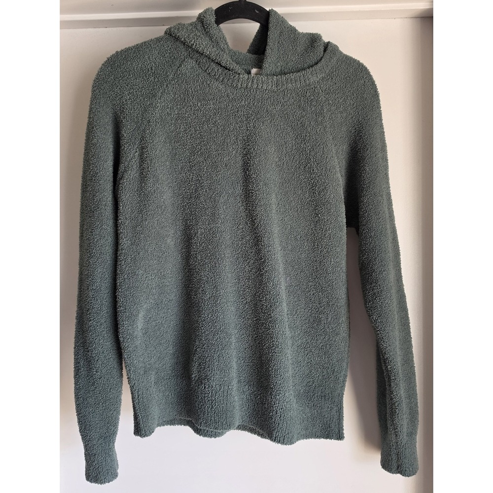 Softies Women's S Green Hoodie Pullover Sweatshirt Long Sleeve Solid Top Shirt